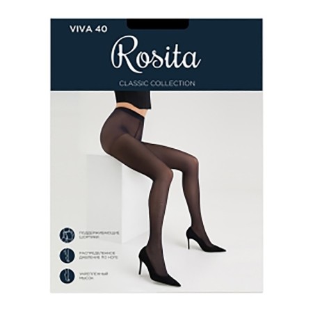 Female marthes, Viva 40 color, black color, size 4
