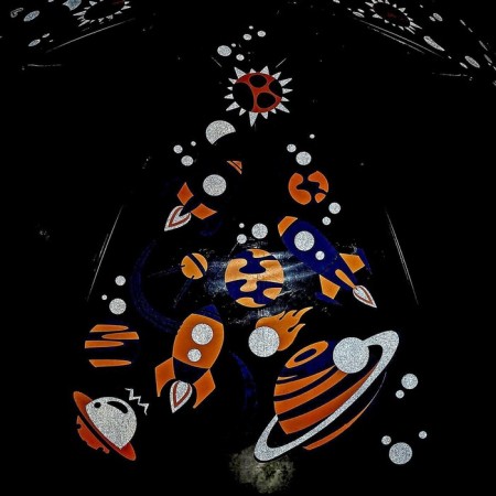 Umbrella Children's "Cosmos" semi -automatic transparent, d = 90cm-9
