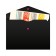 A4, 180 μm button, calligrata, opaque, black, black buttons, up to 120 sheets, mix, mix