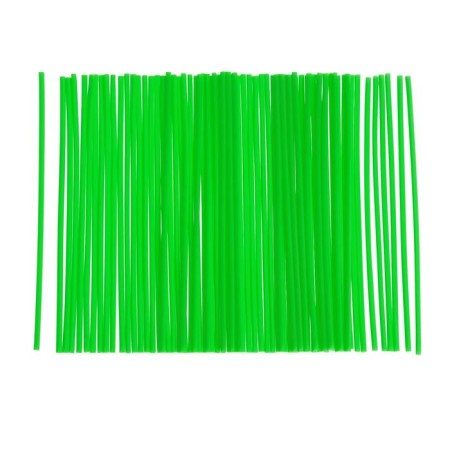 Decorative overlays on the knitting needles of a motorcycle, 23 × 0.5 cm, green, set 72 pcs