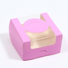 Bearbox under the bento-port with a window, lilac, 14 x 14 x 8 cm
