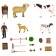 Set of figures "on the farm", 18 items