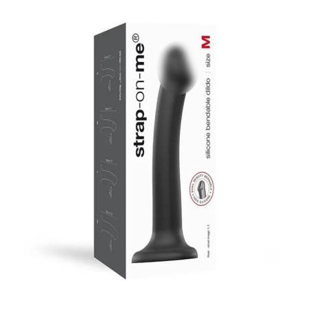 Fallomitator Strap-on-me dual dual demi-realistic bewilder, black m, 18 cm-1