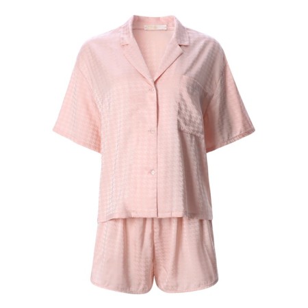 Female pajamas (shirt and shorts) KAFTAN SILK, R.44-46, pink-6
