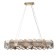 Suspended Indigo lamp, 12016/10p Gold. 10x60W, E14, 830x350x145/1145 mm, rain effect