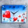 Carty clock is wall, series: people, "air hearts", 25x35 cm