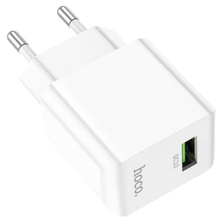 Network charger Hoco C98a, 1 USB, 18 W, Qc, White-2