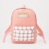 Set of a backpack with a zipper, chover, bag, cosmetic bag, peach color