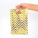 Gift, metallized package, Zig-zag gold 17x25 cm, 20 microns 10 pcs set