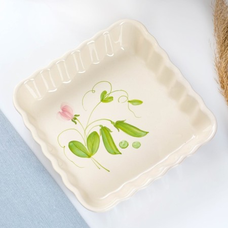 Baking capacity "Square wave" 1.5l / 6.5x23x23cm, peas-1