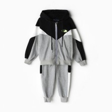 Children's costume (sweatshirt/pants), gray color, height 86-92cm