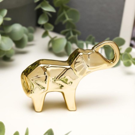 Souvenir ceramics "Elephant" gold 5.9x10.3x2.6 cm-1