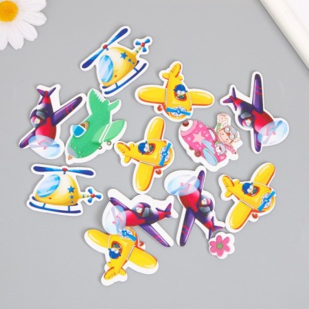 Decor for creativity EVA "Aviation" set 12 pcs 10x13 cm