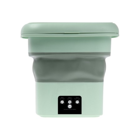 Portable mini-stying machine LWM-04 with a bucket of 6 l, folding, green-1