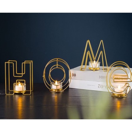 Summary of the metal desktop "Home", 13.5 x 42 cm, gold-1