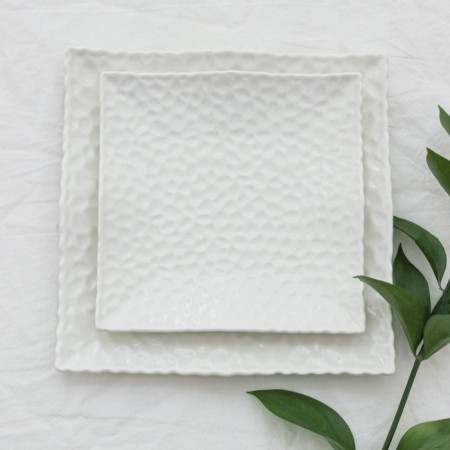 Ceramic square "airiness", d = 24 cm, white color-4
