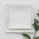 Ceramic square "airiness", d = 24 cm, white color