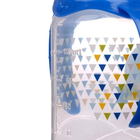 A bottle for feeding with the handles "My first bottle", a classic throat, 150 ml., 0 months, color blue-4