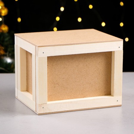 Gift box "Banderah" Wooden with nails and rope 20 × 16 × 15 cm-1