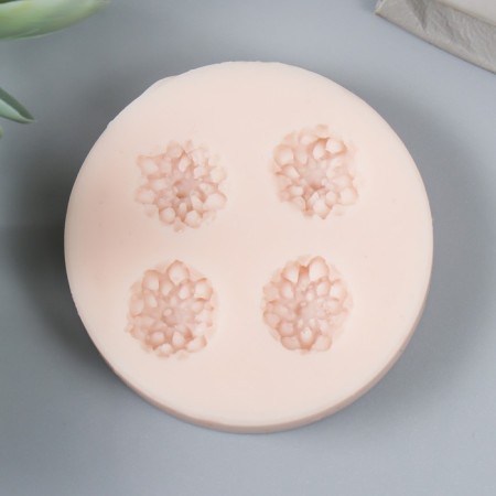 Mold Silicon "Flowers" D-1.2 cm, weight Publishing House 1.6 grams mix-1