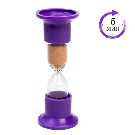 Sanding clock desktop for 5 minutes, H -12 cm, D - 4.4 cm, package package, mix
