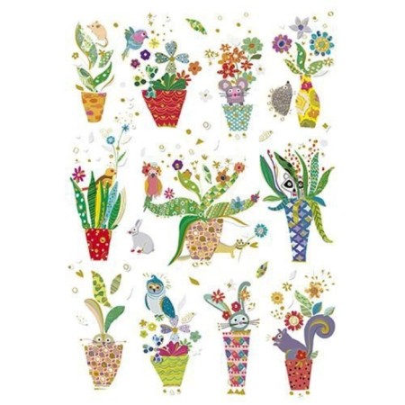 Turnowsky postcard "Vases with flowers", 16.7x11.8 cm