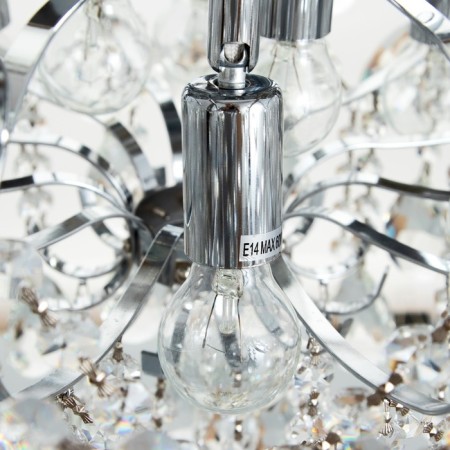 MARIA CHARALY 9X60W E14+27W LED PDU Chrome 58x58x33cm SVK-6