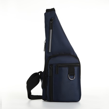 Male bag-bag from textiles, blue color-1
