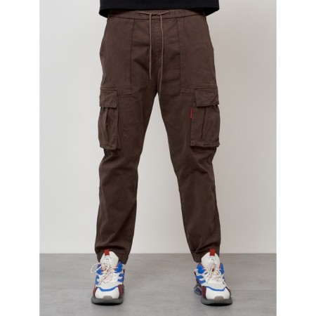 Cargo jeans men, size 52, brown color