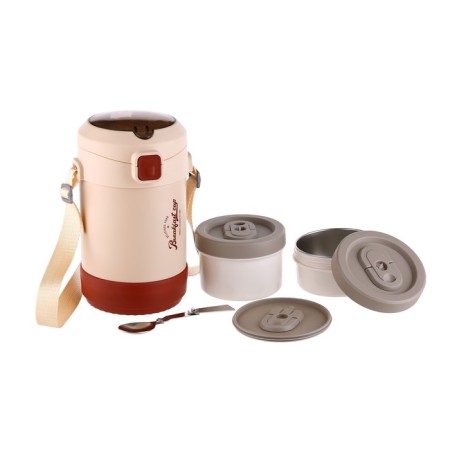 Thermos for meals, 1.6 l, 2 containers, retains heat up to 24 hours, 23 x 15 cm-3