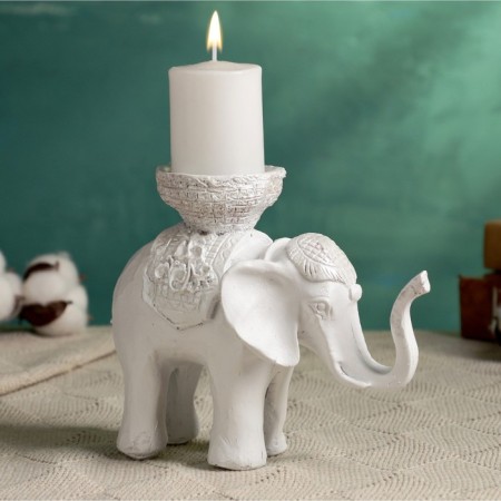 Summary "Elephant" White, 13x19cm, for a candle d = 4 cm