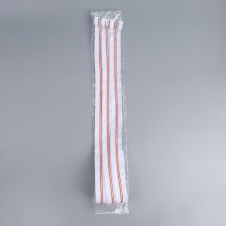 Lightning "Spiral", No. 5, detachable, automatic lock, 70 cm, white/red color-2