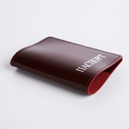 TEXTURA passport cover, burgundy color-2