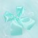 A set for decorating a car from tulle: 2 tapes per hood, 1 bow on a radiator, 4 bow on pens, turquoise