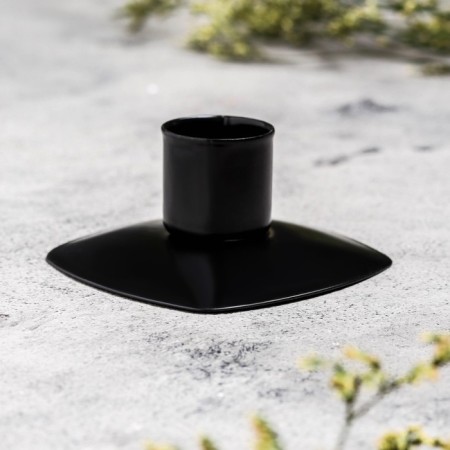 Square Square Metal for 1 candle, 7x3 cm, black muars-1