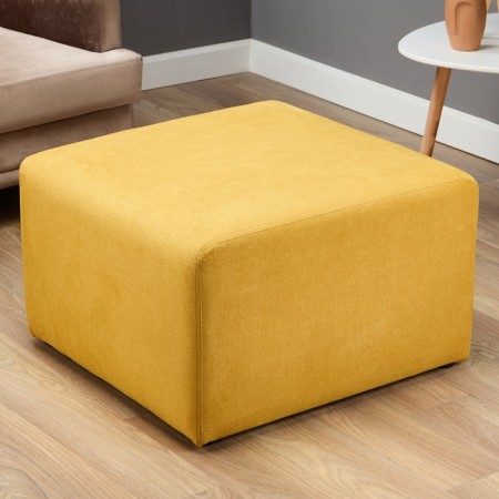 Puff "Warsaw" velor Happy 560 yellow 70x68x45-3