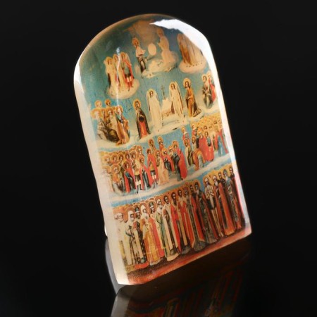 Icon with a stand of "all saints", selenite-2