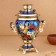 Set "Bird on the blue", sturdy, 3 objects, a samovar 3 l, a teapot 0.7 l, tray