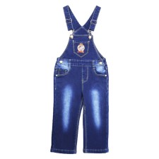 Denim jumpsuit for girls insulated, height 104 cm