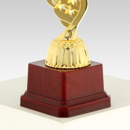 The 1st Place Cup, award figure, gold, plastic stand, 16.8 × 6.2 × 6.4 cm.-5