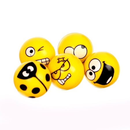 Rubber ball "Smiley", 2.7 cm, Mix color-5