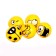 Rubber ball "Smiley", 2.7 cm, Mix color