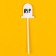 Halloween skewers, 12 pieces in a set, white color