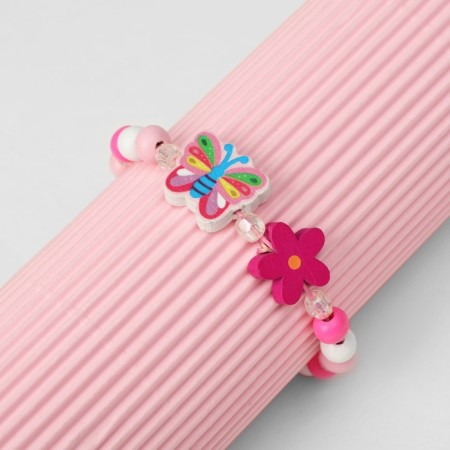 Bracelet Children's "Choselka" butterfly and flower, color