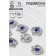 Suspension "Heart" 2.4 × 2.2 × 0.8 cm, (set 10 pcs.), Blue color in silver
