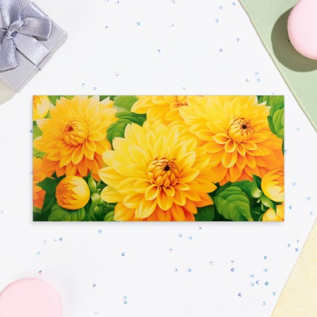 Money envelope "Universal" flowers, 16.5 x 8.5 cm-1