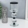 Glass of glass per 1 candle "Crystal ball" Black inserts 18.3x7x7 cm