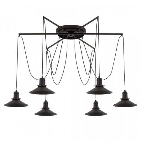 Suspended Citilux “Edison” CL451262, 120x120x235 cm, 6x75W, e27, black color-5
