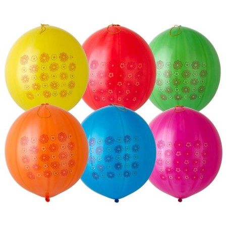 Shar Latex 18 "Flowers", Punch-Bull, set 25 pcs., Mix colors-3