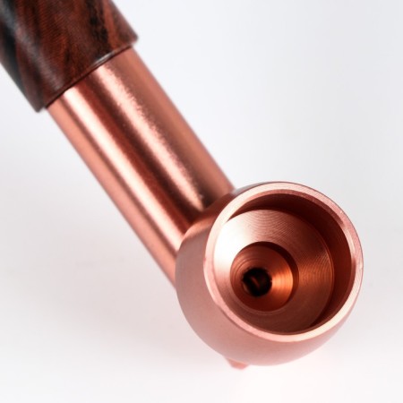 Kommer's smoking pipe "Commander", classic, metal, 14.8 x 2.8 x 1.6 cm-2
